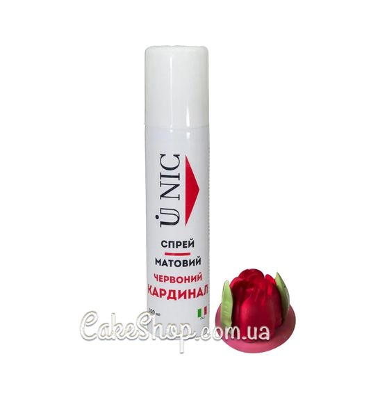 ⋗ Спрей-краситель матовый U NIC Красный кардинал, 100 мл купить в Украине ➛ CakeShop.com.ua, фото