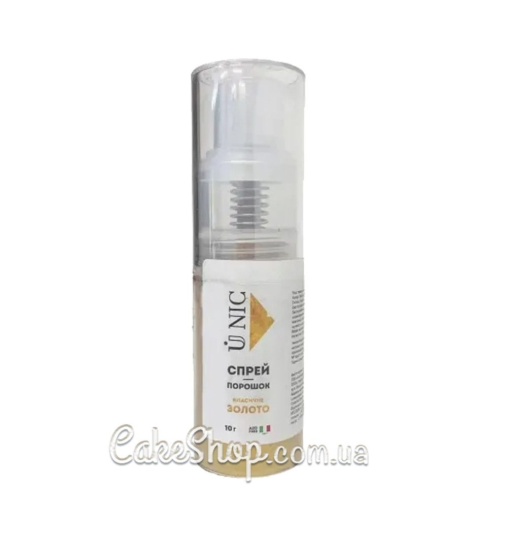 ⋗ Спрей-кандурін U NIC Золото класичне, 10 г купить в Украине ➛ CakeShop.com.ua, фото