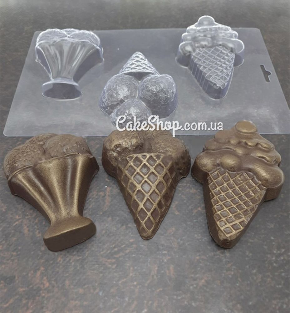 Пластиковая форма для шоколада Мороженое 3 - фото