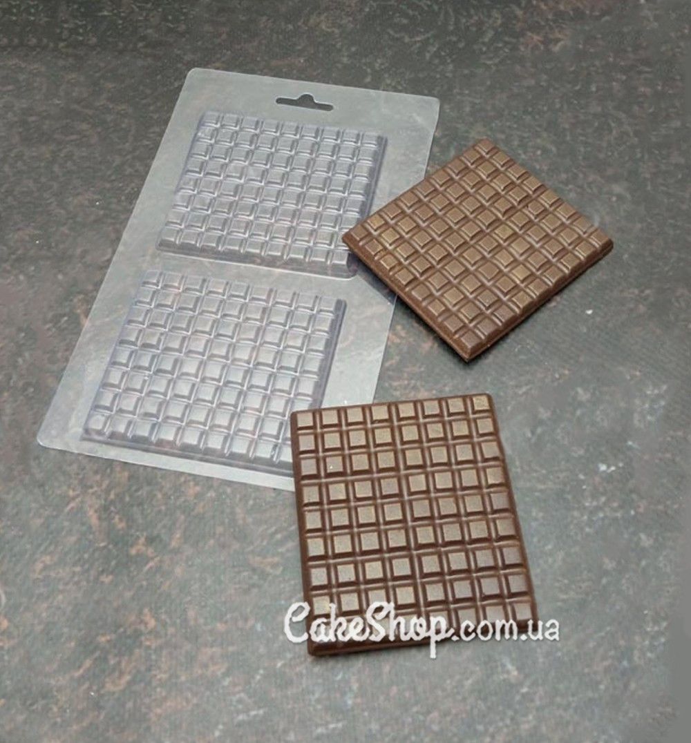⋗ Пластиковая форма для шоколада Шоколадка мини 8*7,2 купить в Украине ➛ CakeShop.com.ua, фото