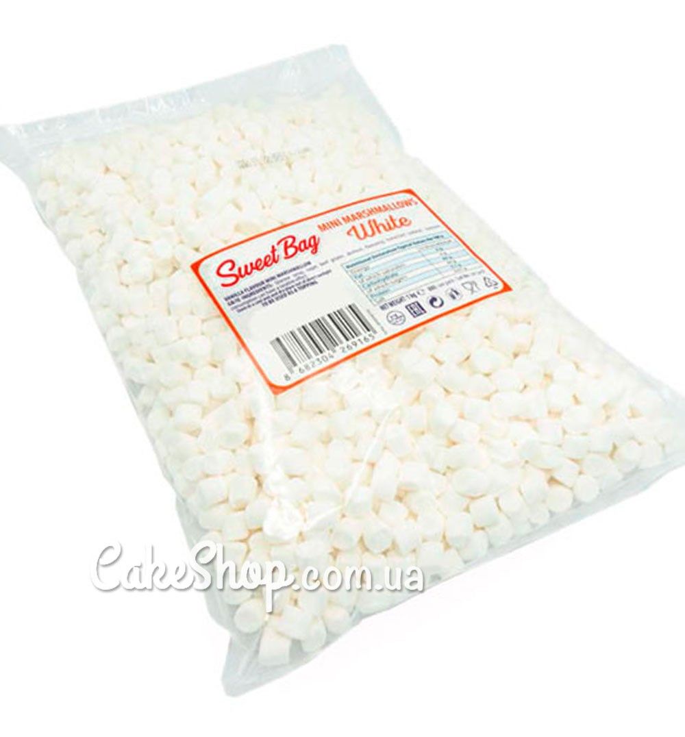⋗ Маршмеллоу Sweet bag Біле, 1 кг купити в Україні ➛ CakeShop.com.ua, фото