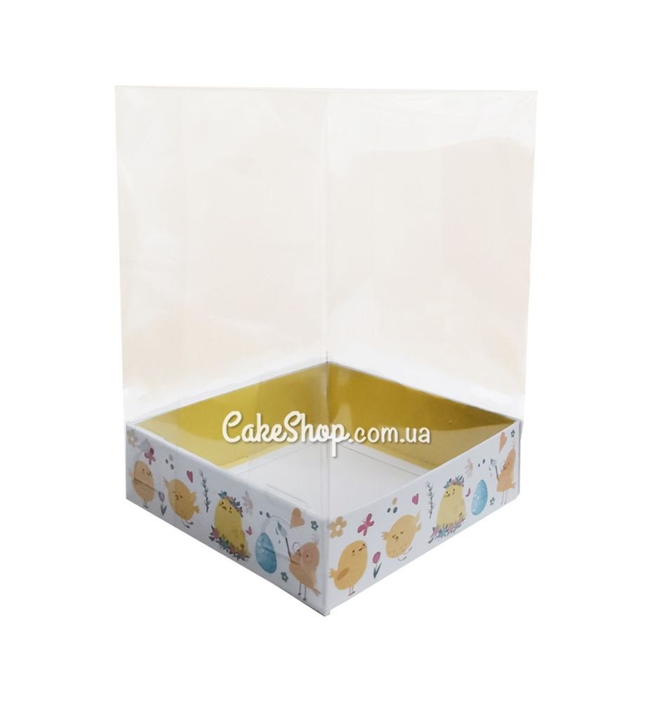 Коробка с прозрачной крышкой Пасхальная, 12х12х18 см - фото