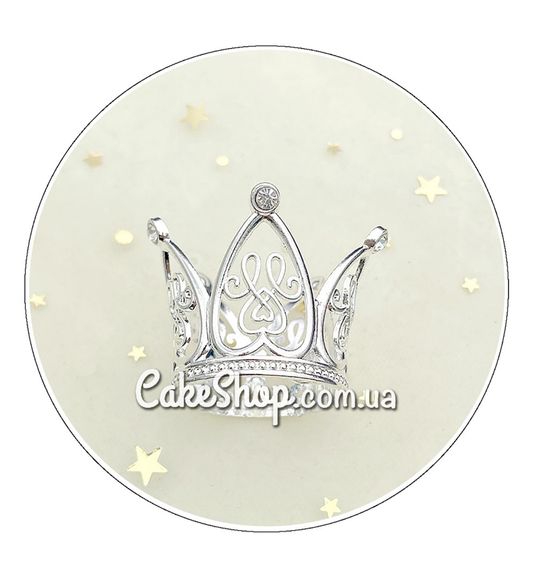 ⋗ Корона мини Серебро №1, 3 см купить в Украине ➛ CakeShop.com.ua, фото