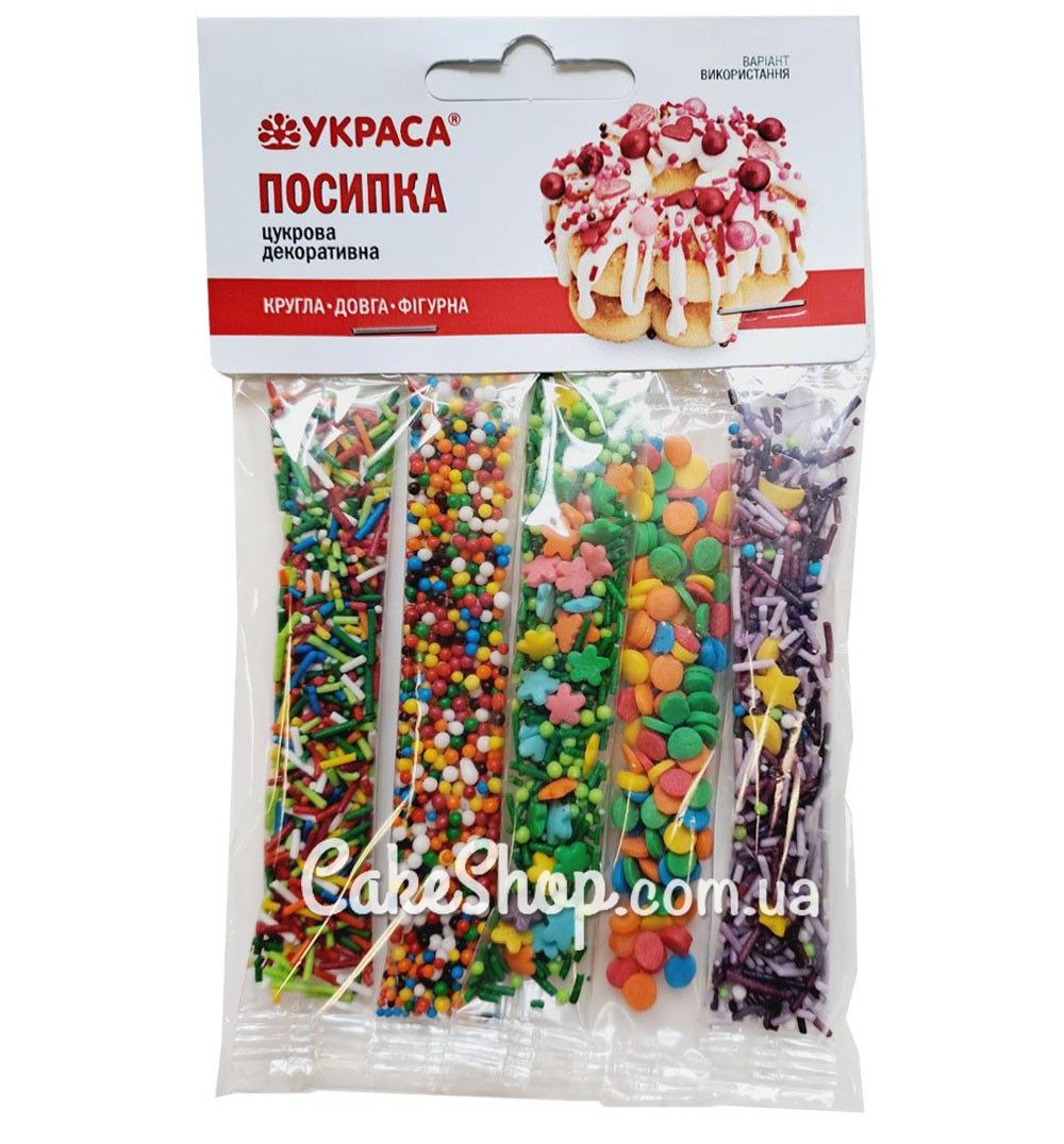 ⋗ Посипка цукрова Великодня в стіках #3, Украса 23 г купити в Україні ➛ CakeShop.com.ua, фото