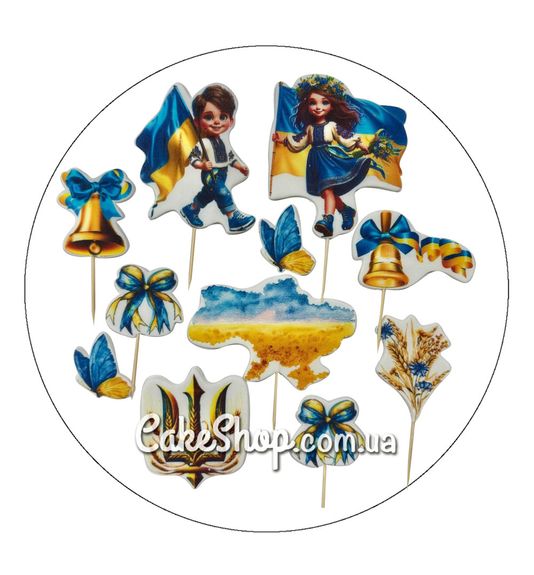 ⋗ Цукрові фігурки топери MAXI Патріотичний з гербом ТМ ДімК купити в Україні ➛ CakeShop.com.ua, фото