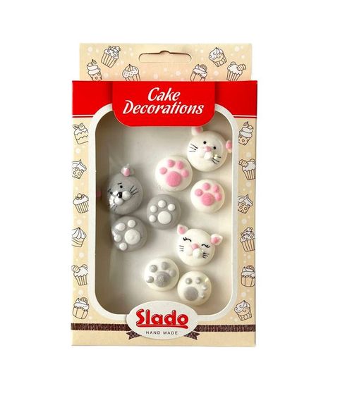 ⋗ Цукрові фігурки Лапки котика ТМ Сладо купити в Україні ➛ CakeShop.com.ua, фото