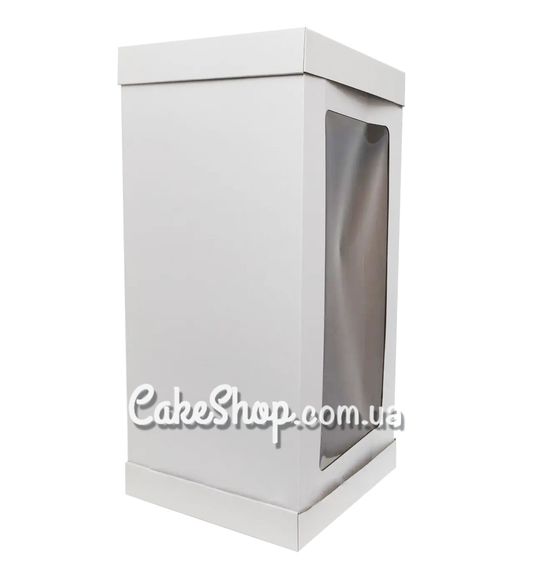 ⋗ Коробка для торта с окном 35х35х75 см Белая (из трех частей) купить в Украине ➛ CakeShop.com.ua, фото