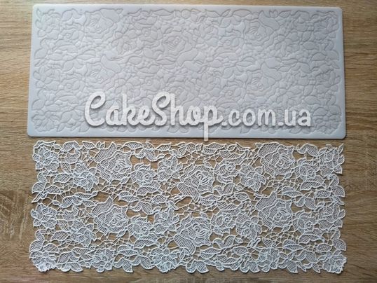 ⋗ Силіконовий килимок Мереживо Троянди 2 купити в Україні ➛ CakeShop.com.ua, фото