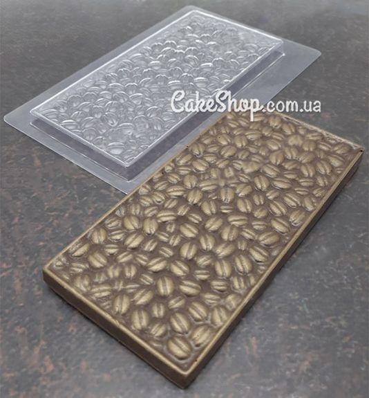 ⋗ Пластикова форма для шоколаду плитка Зерна кави купити в Україні ➛ CakeShop.com.ua, фото