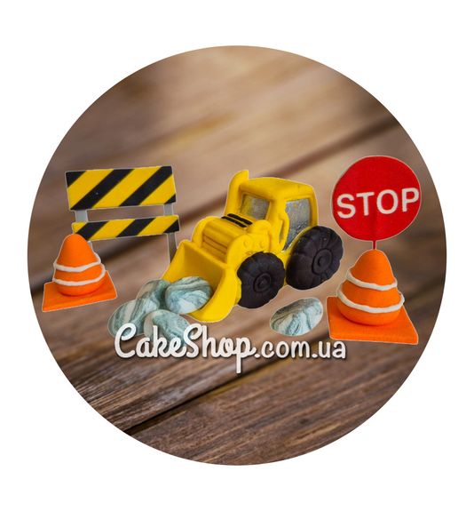⋗ Сахарные фигурки Экскаватор ТМ Ириска купить в Украине ➛ CakeShop.com.ua, фото