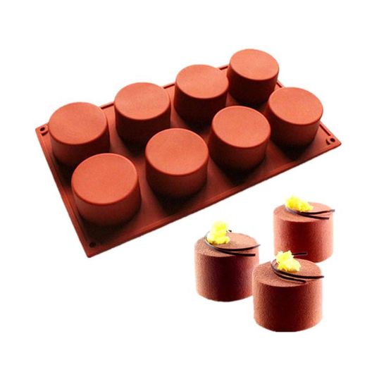 ⋗ Силиконовая форма для евродесертов CYLINDERS Цилиндры купить в Украине ➛ CakeShop.com.ua, фото
