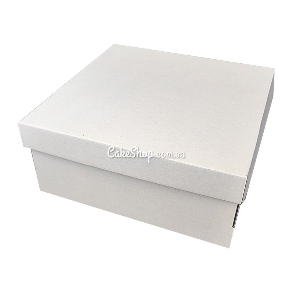 Коробка для торта, чизкейку Біла без вікна, 25х25х11 см - фото