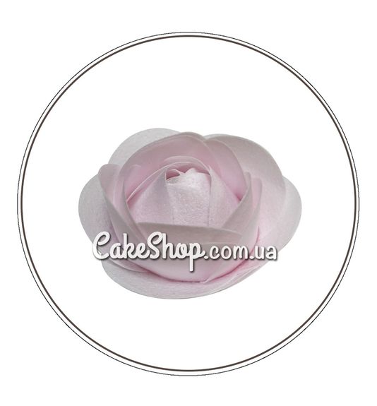 ⋗ Вафельна квітка Троянда Рожева 1 шт ТМ ДімК купити в Україні ➛ CakeShop.com.ua, фото