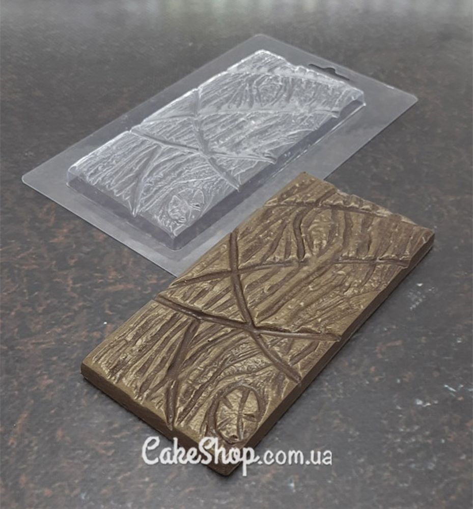 Пластиковая форма для шоколада плитка Дерево - фото
