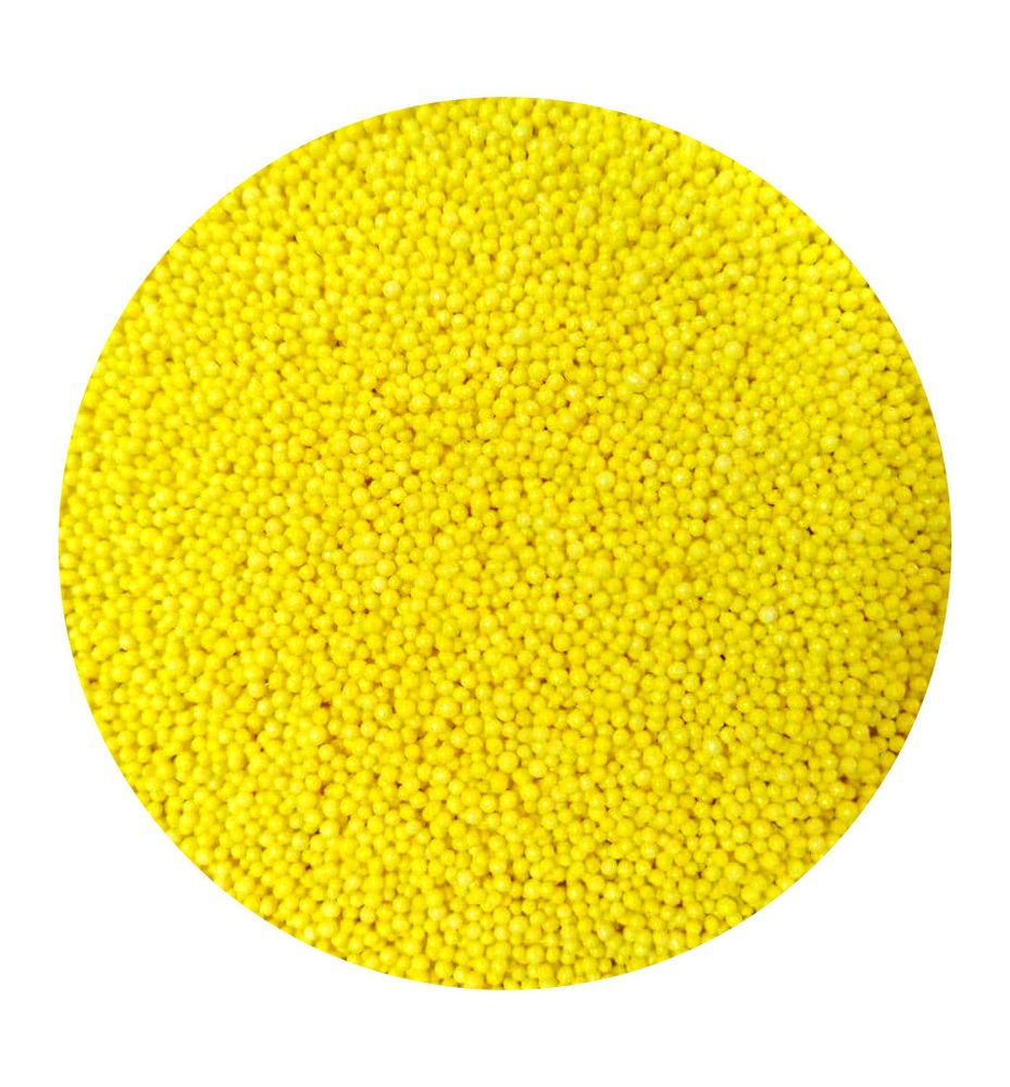 Посипка цукрова кульки Жовті 1 мм, 50 г - фото