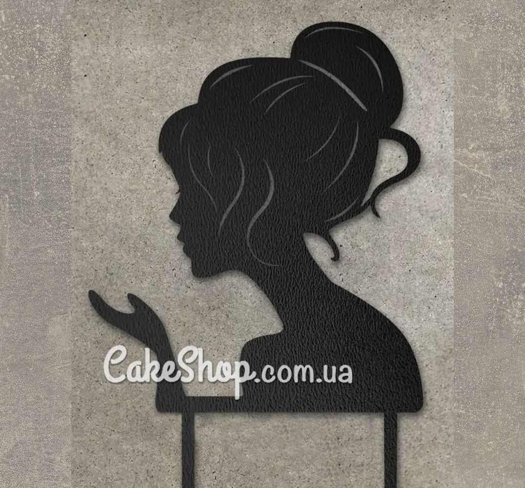 ⋗ Топпер Девушка черный купить в Украине ➛ CakeShop.com.ua, фото