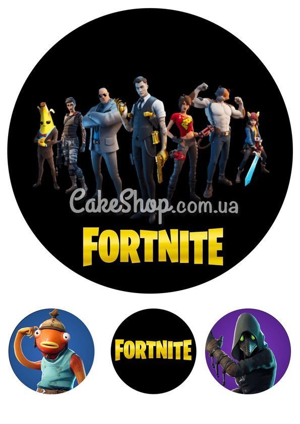 ⋗ Вафельна картинка Fortnite 3 купити в Україні ➛ CakeShop.com.ua, фото