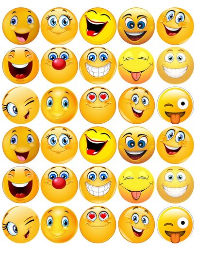 ⋗ Вафельная картинка для капкейков Смайлы 3 купить в Украине ➛ CakeShop.com.ua, фото