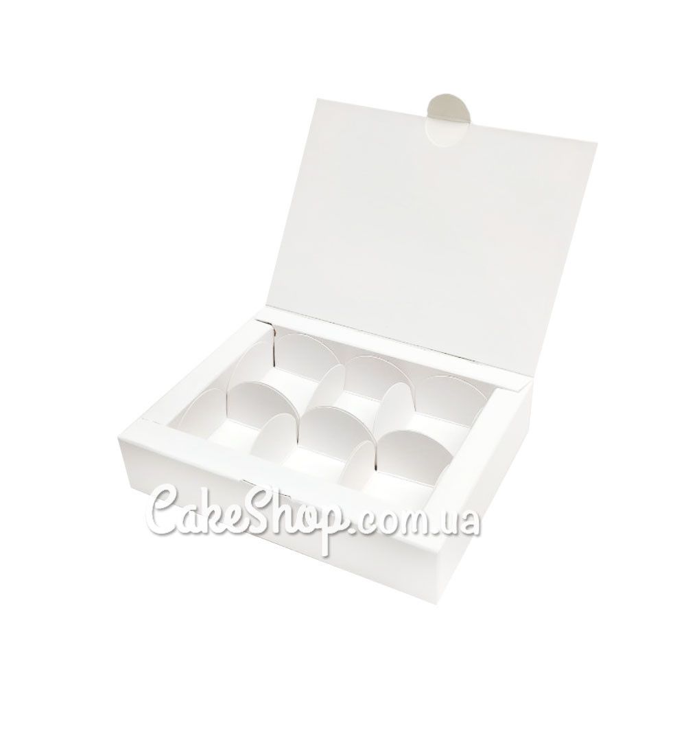 ⋗ Коробка на 6 конфет без окна Белая, 11х14,5х3 купить в Украине ➛ CakeShop.com.ua, фото