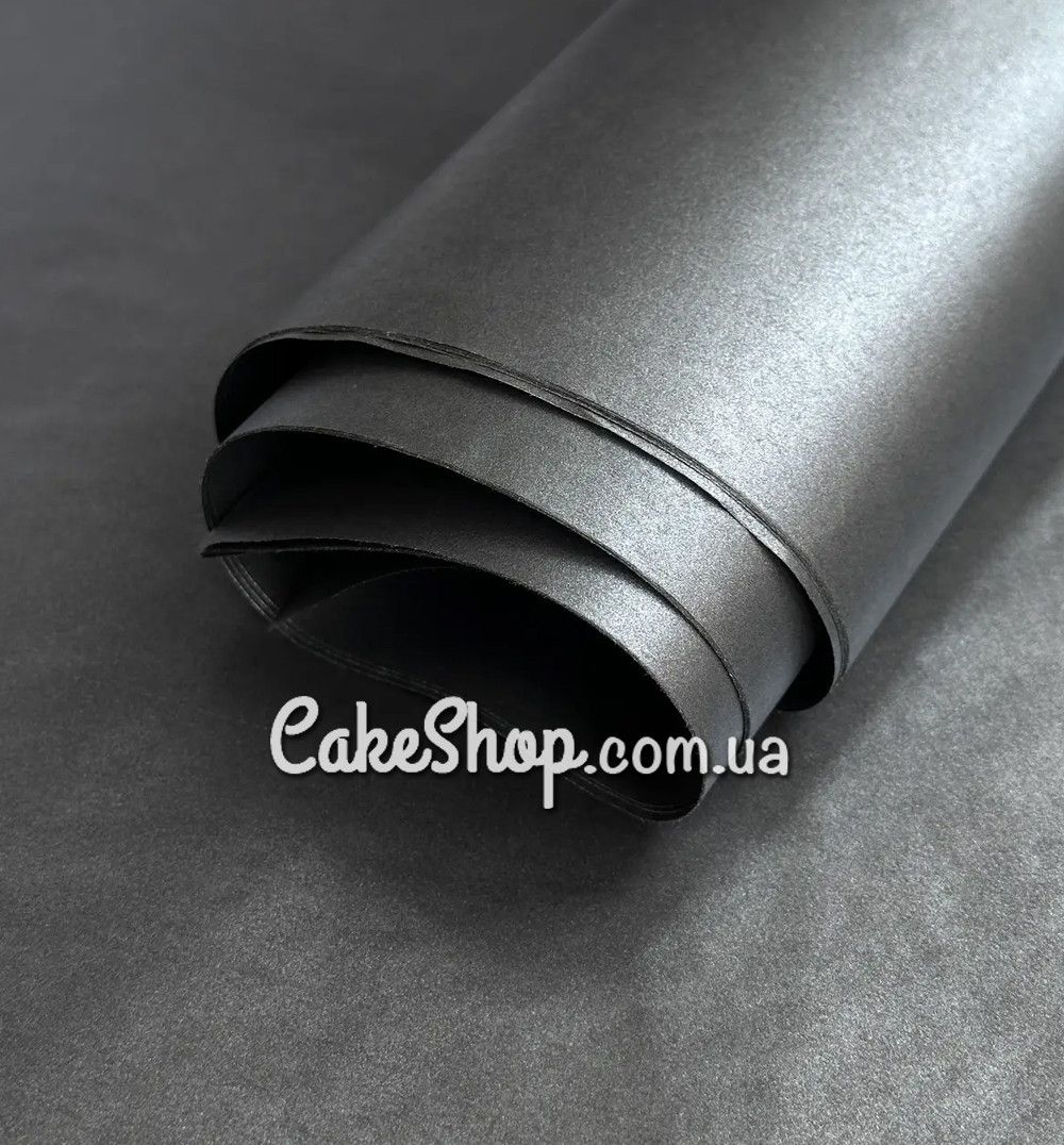 ⋗ Бумага тишью плотная Dark Grey с перламутром 30г/м, 10 листов купить в Украине ➛ CakeShop.com.ua, фото