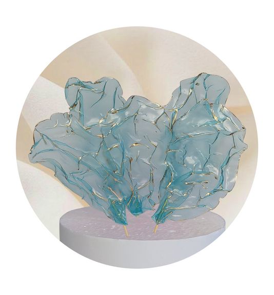 ⋗ Рисові Вітрила блакитні/золото ТМ KD купити в Україні ➛ CakeShop.com.ua, фото