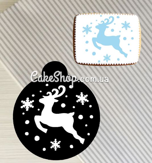 ⋗ Трафарет Олень купити в Україні ➛ CakeShop.com.ua, фото