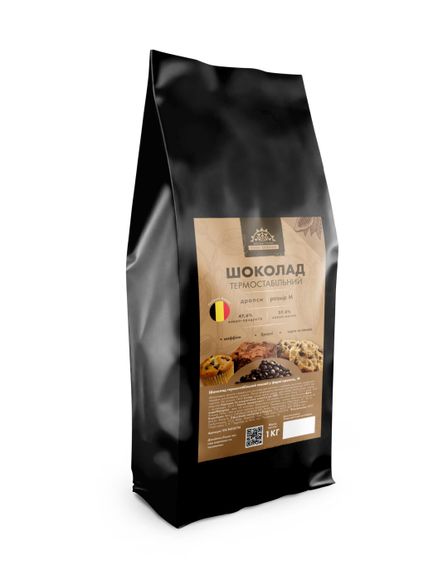 ⋗ Шоколад бельгийский Callebaut термостабильный в дропсах Dark M, 1 кг купить в Украине ➛ CakeShop.com.ua, фото