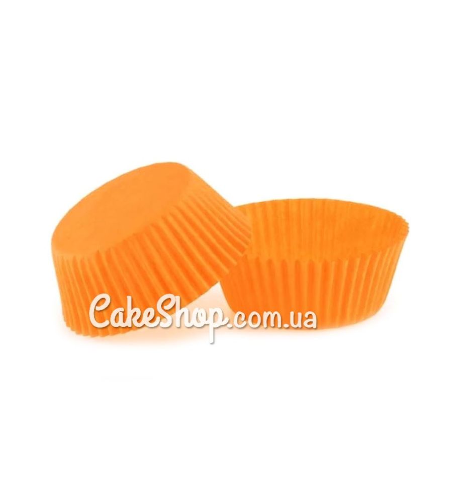 Бумажные формы для кексов Оранжевые 5х3 см, 50 шт - фото