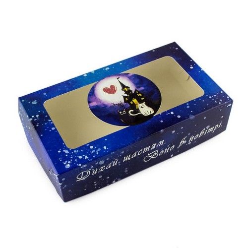 ⋗ Коробка для эклеров, зефира с окном Котэ, 20х11,5х5 см купить в Украине ➛ CakeShop.com.ua, фото