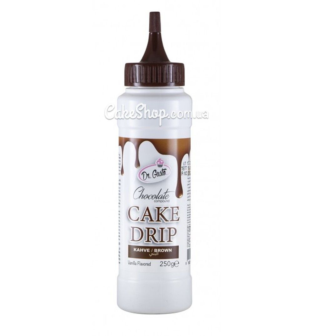⋗ Обтікаючий шоколад Cake Drip коричневий Dr.Gusto, 250  г купити в Україні ➛ CakeShop.com.ua, фото