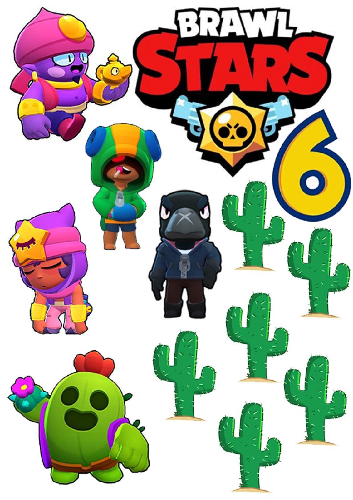 ⋗ Вафельная картинка BRAWL STARS 9 купить в Украине ➛ CakeShop.com.ua, фото