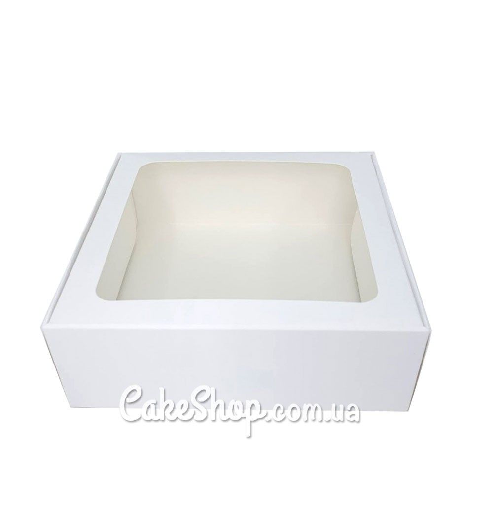 ⋗ Коробка для пряників з вікном Біла, 15х15х5 см купити в Україні ➛ CakeShop.com.ua, фото