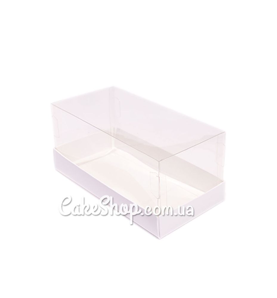 Коробка Акваріум для кексу Біла, 17х8х9 см - фото