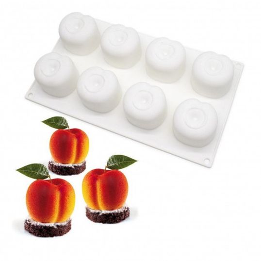 ⋗ Силіконова форма для евродесертів Персик купити в Україні ➛ CakeShop.com.ua, фото