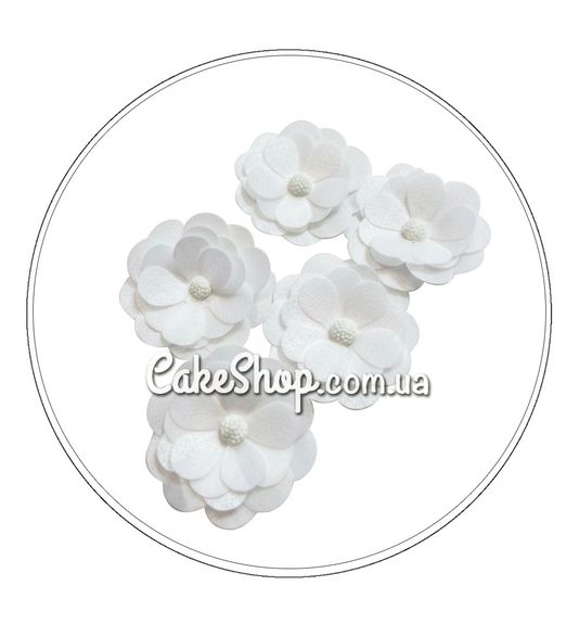 ⋗ Вафельна квітка Маргаритка велика біла 5 шт, ТМ Добрик купити в Україні ➛ CakeShop.com.ua, фото