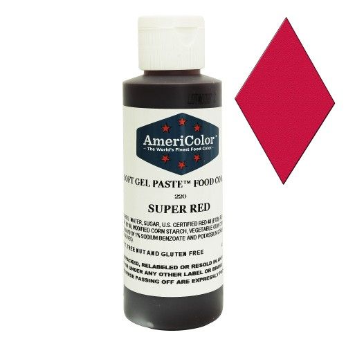 ⋗ Краситель гелевый Супер красный AmeriColor 128 г купить в Украине ➛ CakeShop.com.ua, фото