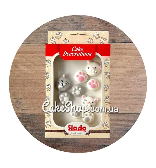⋗ Цукрові фігурки Лапки котика ТМ Сладо купити в Україні ➛ CakeShop.com.ua, фото