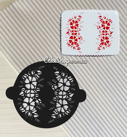 ⋗ Трафарет для печива Візерунок Квіти 2 купити в Україні ➛ CakeShop.com.ua, фото