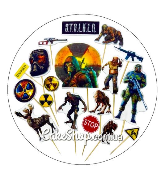 ⋗ Сахарные фигурки топеры MAXI Сталкер ТМ ДомК купить в Украине ➛ CakeShop.com.ua, фото