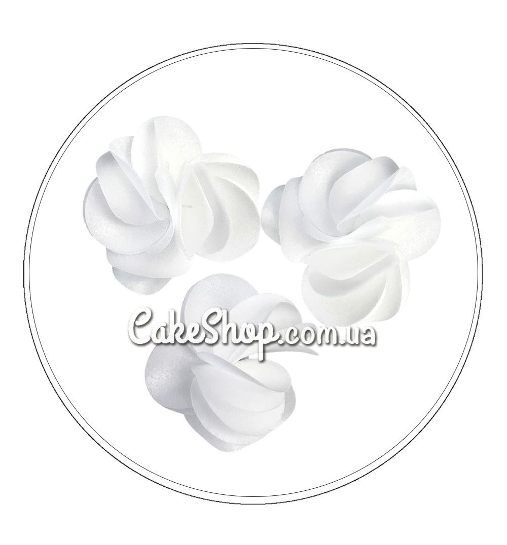 ⋗ Вафельный цветок Магнолия белая 3 шт ТМ Сладо купить в Украине ➛ CakeShop.com.ua, фото