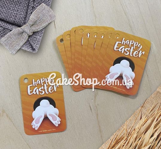 ⋗ Бірка паперова Fanny Rabbit 5х5 см, 10 шт купити в Україні ➛ CakeShop.com.ua, фото