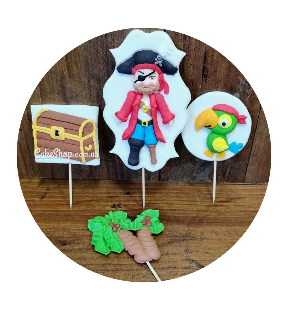 ⋗ Сахарные фигурки Набор Пираты 2D ТМ Сладо купить в Украине ➛ CakeShop.com.ua, фото