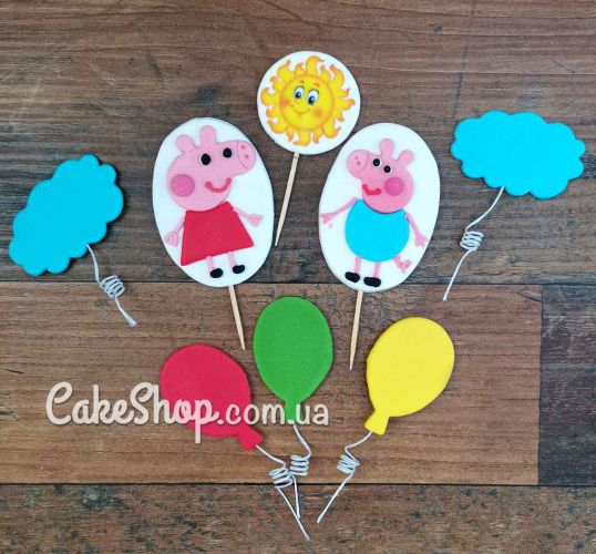 ⋗ Сахарные фигурки Набор Свинка Пеппа ТМ Ириска купить в Украине ➛ CakeShop.com.ua, фото
