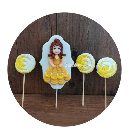 ⋗ Сахарные фигурки Набор принцесса Бель 2Д ТМ Сладо купить в Украине ➛ CakeShop.com.ua, фото