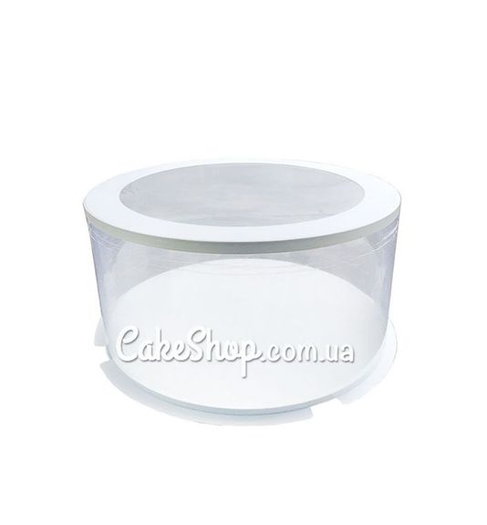 ⋗ Коробка для торта, квітів, іграшок Тубус з прозорою кришкою d-20, h-15 см купити в Україні ➛ CakeShop.com.ua, фото