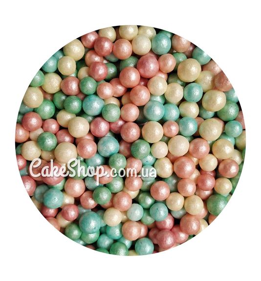 ⋗ Жемчуг сахарный перламутровый 5 мм микс #1, 50 г купить в Украине ➛ CakeShop.com.ua, фото