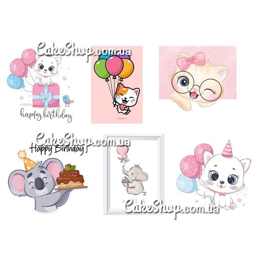 ⋗ Вафельна картинка Happy Birthday купити в Україні ➛ CakeShop.com.ua, фото