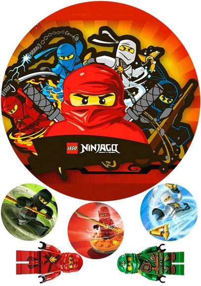 ⋗ Вафельная картинка Ниндзяго 44 купить в Украине ➛ CakeShop.com.ua, фото