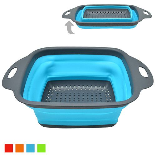 ⋗ Миска-дуршлаг силиконовая складная маленькая 24х18х7см купить в Украине ➛ CakeShop.com.ua, фото