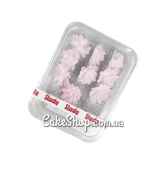 ⋗ Вафельный цветок Хризантема розовая 9 шт ТМ Сладо купить в Украине ➛ CakeShop.com.ua, фото